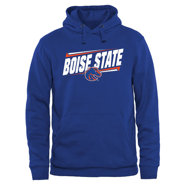 Men NCAA Boise State Broncos Double Bar Pullover Hoodie  Royal